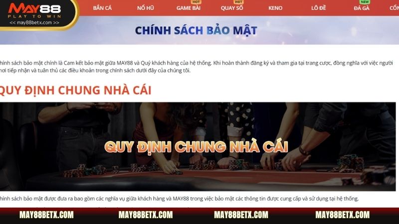 Hội viên không được phép vi phạm các quy định và điều khoản tại MAY88