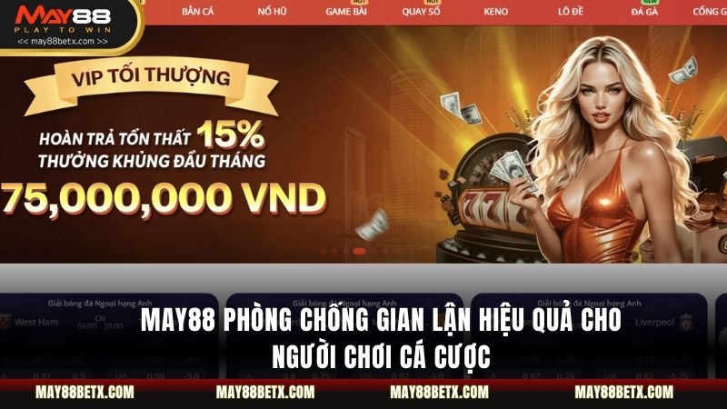 MAY88 Phòng Chống Gian Lận Hiệu Quả Cho Người Chơi Cá Cược